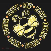 Bee Happy Kind Brave Humble Smart Positive Bumblebee Ornament thumb 1