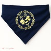 Bee Happy Kind Brave Humble Smart Positive Bumblebee USA-Made Doggie Bandana thumb 0