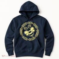Bee Happy Kind Brave Humble Smart Positive Bumblebee Hoodie thumb 0