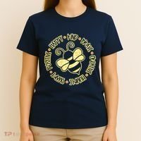 Bee Happy Kind Brave Humble Smart Positive Bumblebee T-Shirt thumb 4