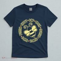 Bee Happy Kind Brave Humble Smart Positive Bumblebee T-Shirt thumb 5