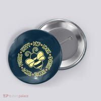 Bee Happy Kind Brave Humble Smart Positive Bumblebee Button thumb 0