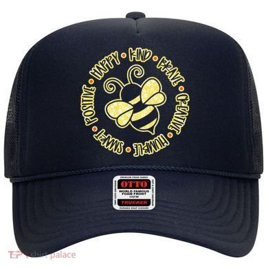 Bee Happy Kind Brave Humble Smart Positive Bumblebee Hat