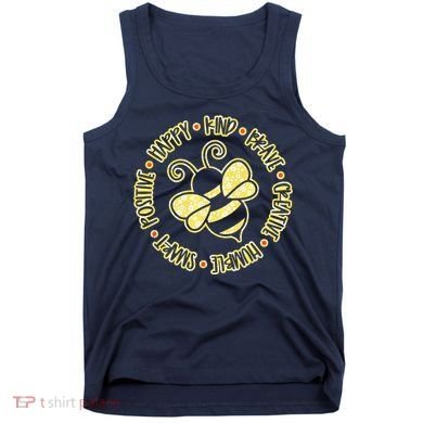 Bee Happy Kind Brave Humble Smart Positive Bumblebee Tank Top