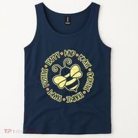Bee Happy Kind Brave Humble Smart Positive Bumblebee Tank Top thumb 2