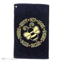 Bee Happy Kind Brave Humble Smart Positive Bumblebee Golf Towel thumb 0