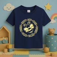 Bee Happy Kind Brave Humble Smart Positive Bumblebee Toddler T-Shirt thumb 3