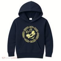 Bee Happy Kind Brave Humble Smart Positive Bumblebee Kids Hoodie thumb 0