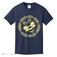 Bee Happy Kind Brave Humble Smart Positive Bumblebee Kids T-Shirt thumb 0