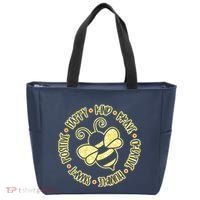 Bee Happy Kind Brave Humble Smart Positive Bumblebee Tote Bag thumb 0