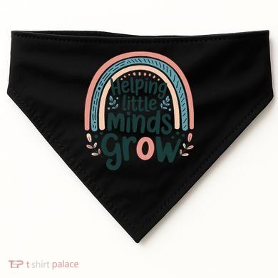 Back-to-School Helping Little Minds Grow Teacher USA-Made Doggie Bandana