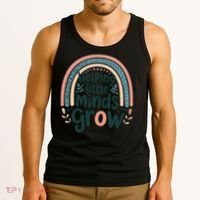 Back-to-School Helping Little Minds Grow Teacher Tank Top thumb 3