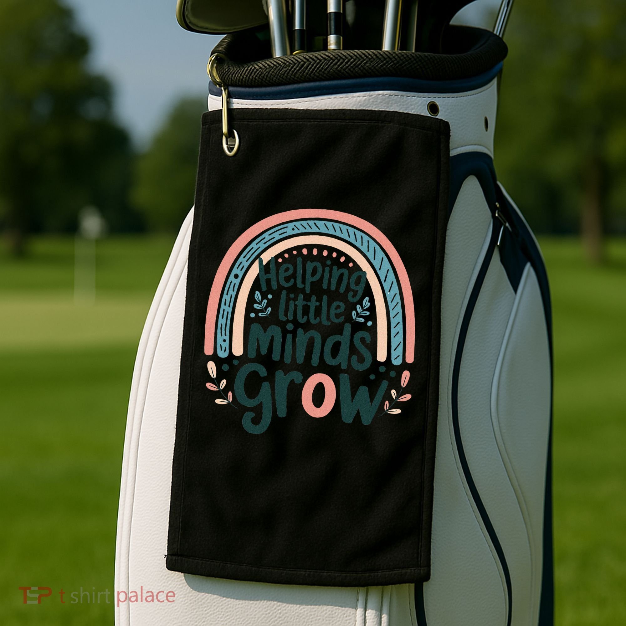 Back-to-School Helping Little Minds Grow Teacher Golf Towel