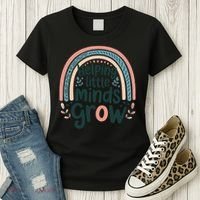 Back-to-School Helping Little Minds Grow Teacher Women's T-Shirt thumb 3