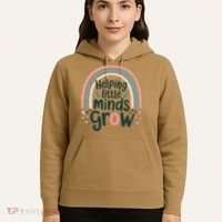 Back-to-School Helping Little Minds Grow Teacher Hoodie thumb 5
