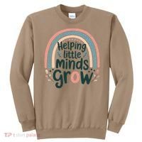Back-to-School Helping Little Minds Grow Teacher Sweatshirt thumb 0