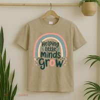 Back-to-School Helping Little Minds Grow Teacher T-Shirt thumb 2