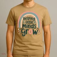 Back-to-School Helping Little Minds Grow Teacher T-Shirt thumb 3