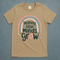 Back-to-School Helping Little Minds Grow Teacher T-Shirt thumb 5