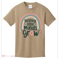 Back-to-School Helping Little Minds Grow Teacher Kids T-Shirt thumb 0