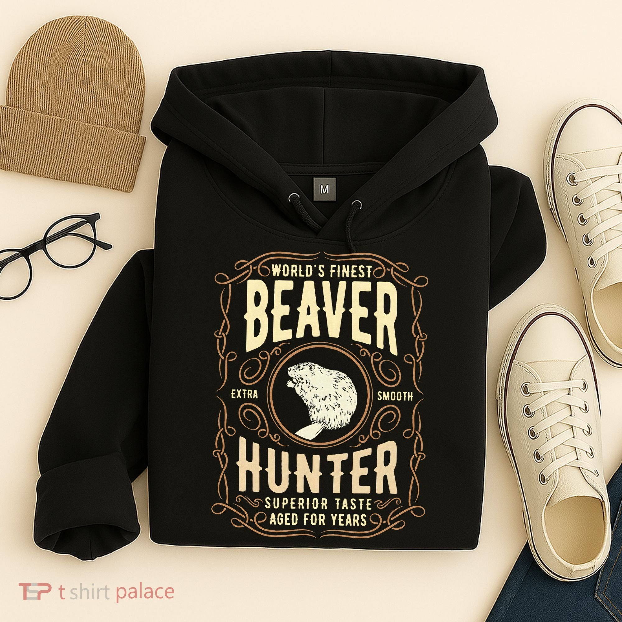 Beaver Hunting Label Worlds Finest Beaver Hunter Hoodie
