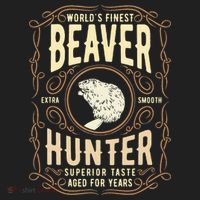 Beaver Hunting Label Worlds Finest Beaver Hunter Beanie thumb 2