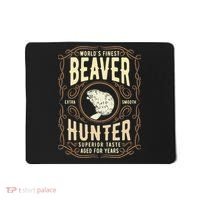 Beaver Hunting Label Worlds Finest Beaver Hunter Mousepad thumb 0