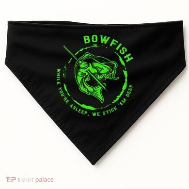 Bowfishing Hunting Lovers Funny USA-Made Doggie Bandana