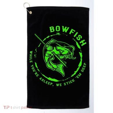 Bowfishing Hunting Lovers Funny Golf Towel
