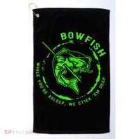 Bowfishing Hunting Lovers Funny Golf Towel thumb 0