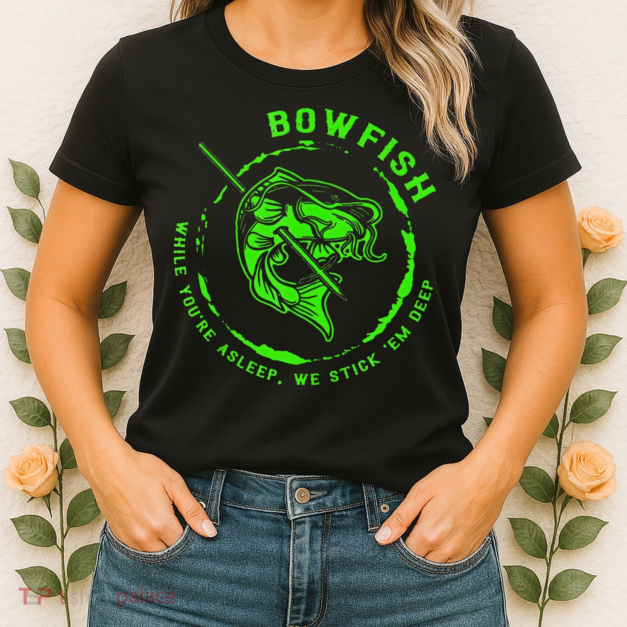 Bowfishing Hunting Lovers Funny Women's T-Shirt