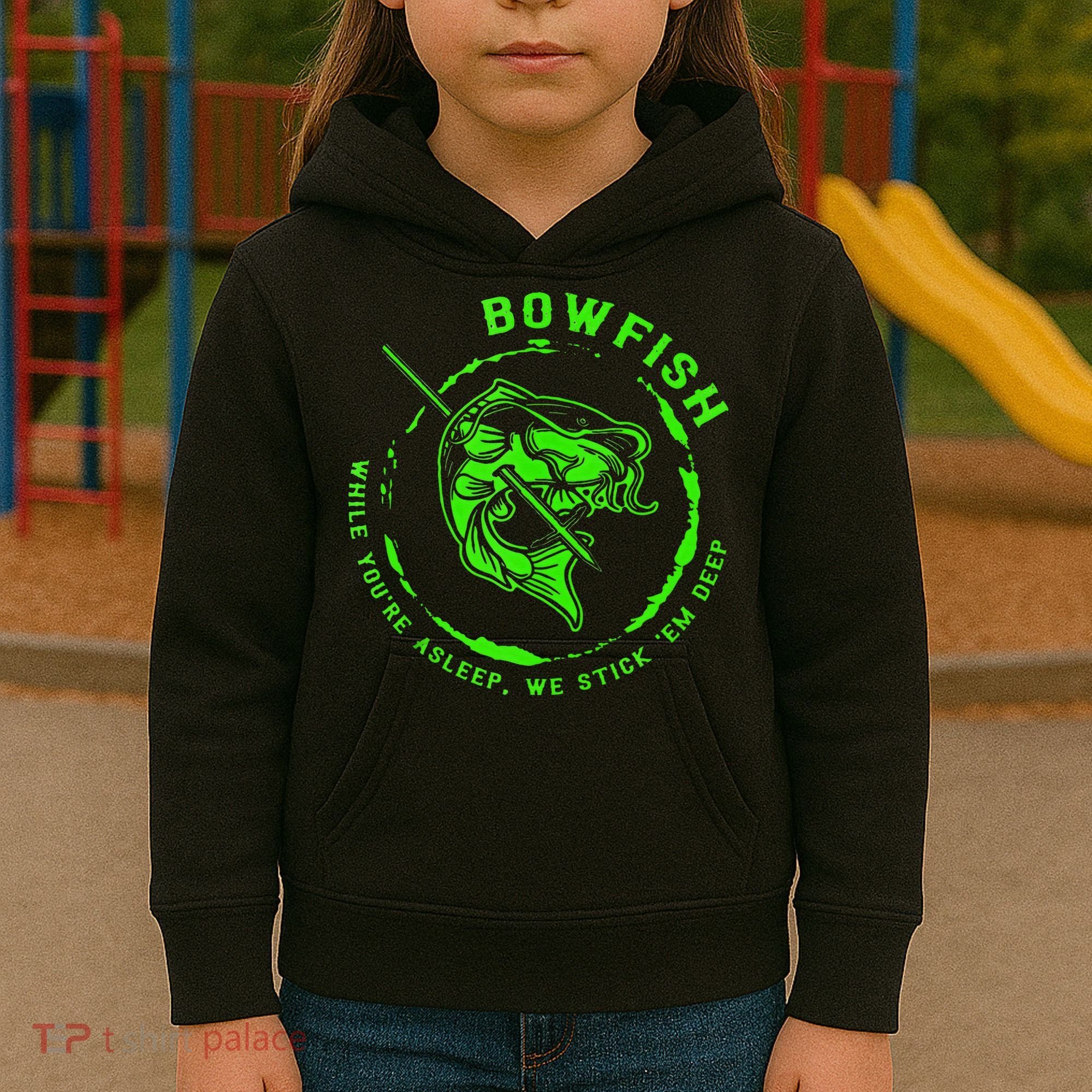 Bowfishing Hunting Lovers Funny Kids Hoodie