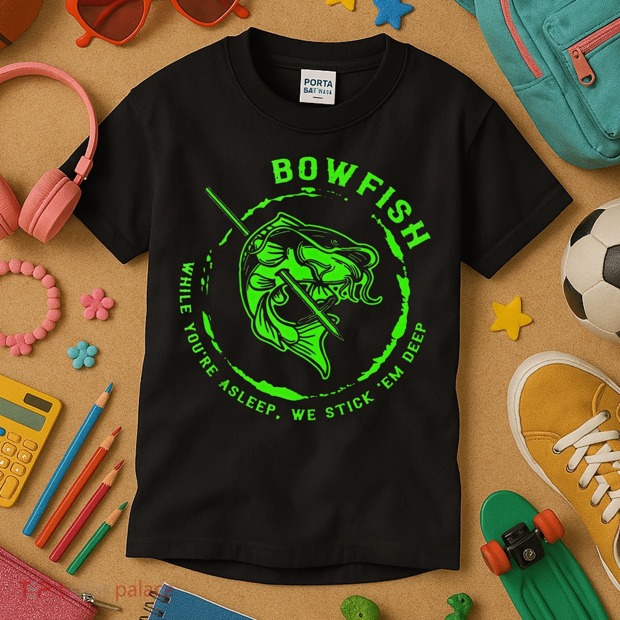 Bowfishing Hunting Lovers Funny Kids T-Shirt