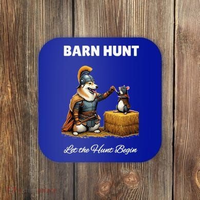 Barn Hunt Lover Warrior Rat And Icelandic Sheepdog Coaster