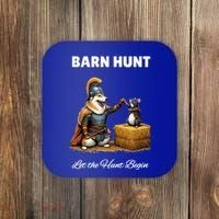 Barn Hunt Lover Warrior Rat And Icelandic Sheepdog Coaster thumb 0