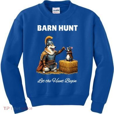 Barn Hunt Lover Warrior Rat And Icelandic Sheepdog Kids Sweatshirt