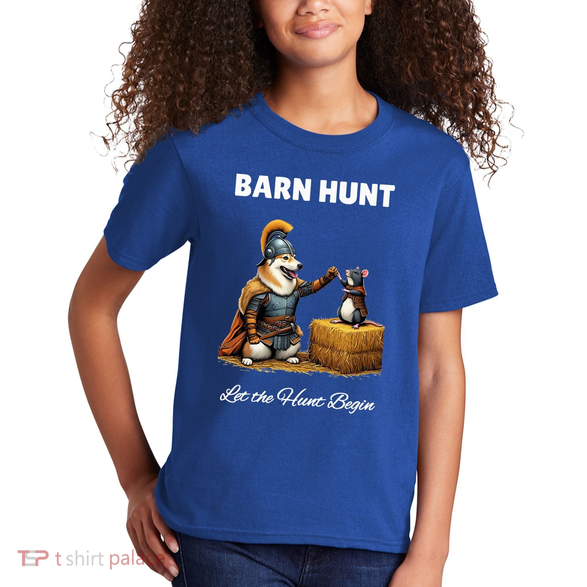 Barn Hunt Lover Warrior Rat And Icelandic Sheepdog Kids T-Shirt