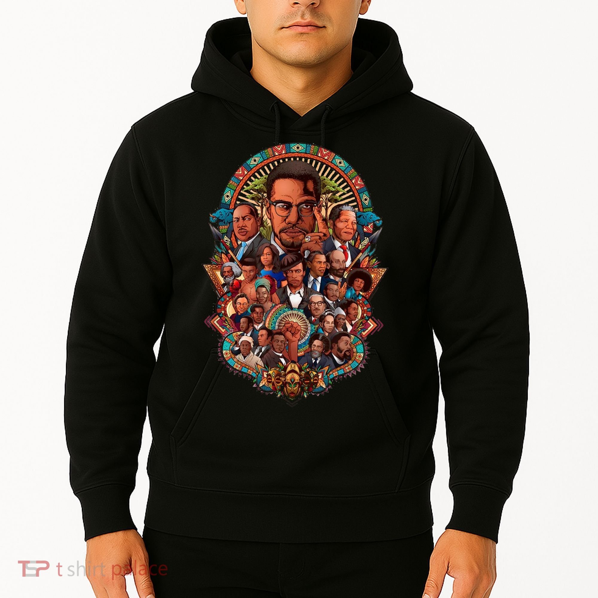 Black History Leaders Collage Inspirational African American Hoodie