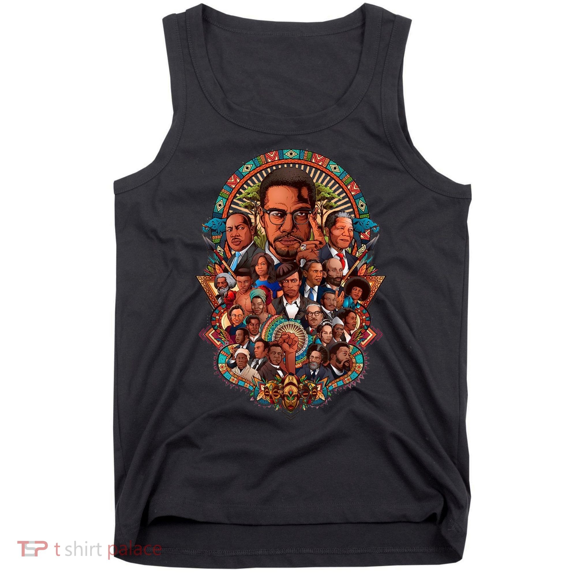 Black History Leaders Collage Inspirational African American Tank Top