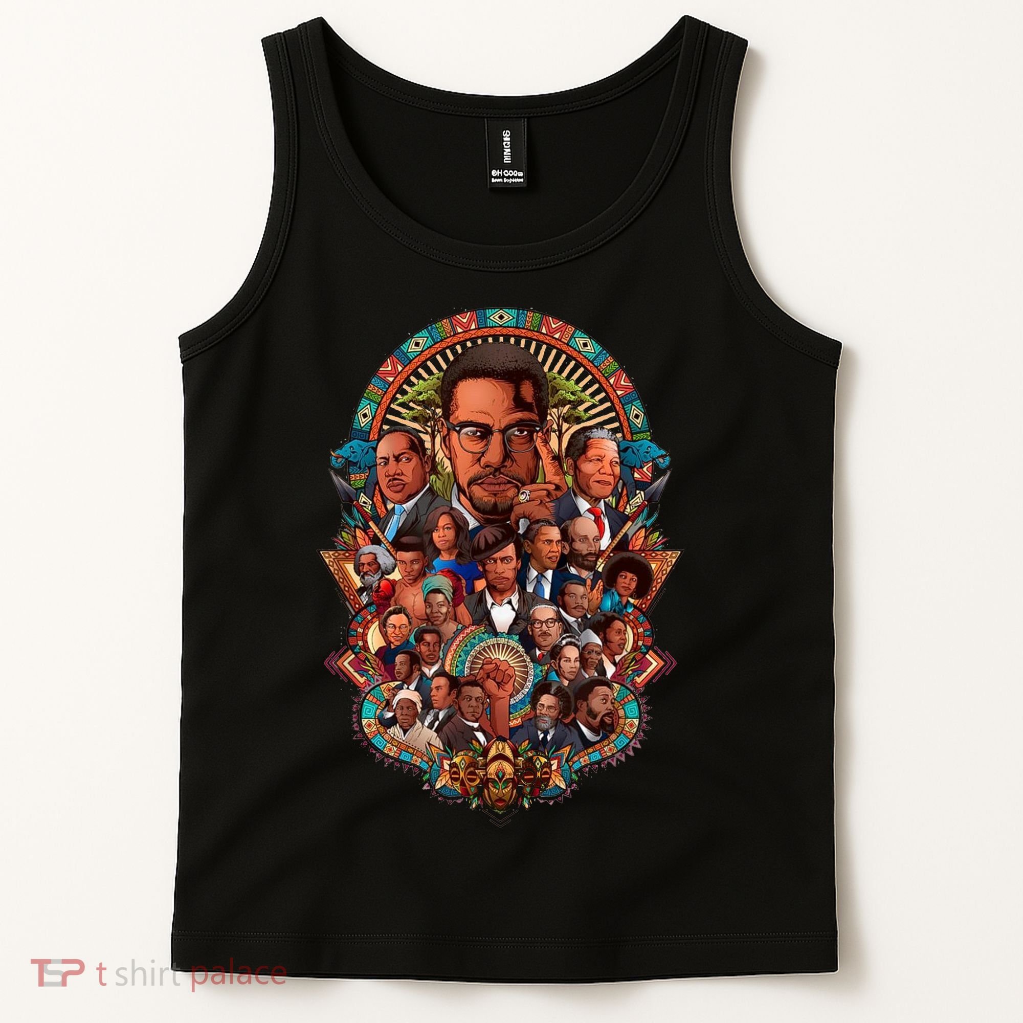 Black History Leaders Collage Inspirational African American Tank Top