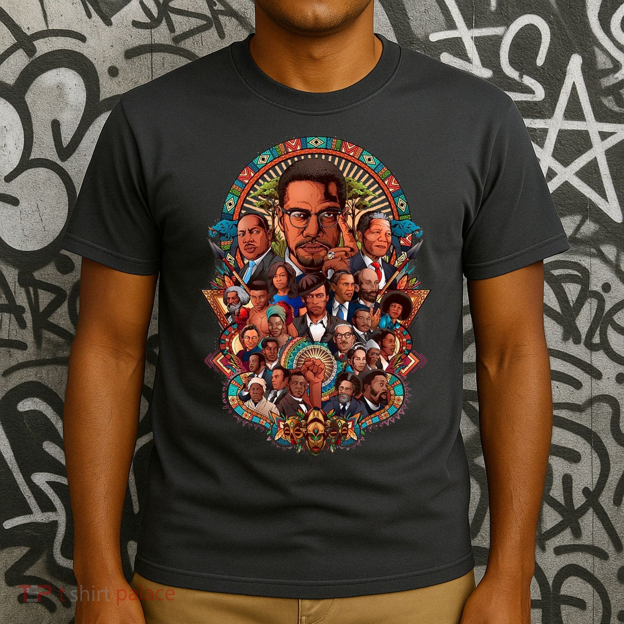 Black History Leaders Collage Inspirational African American T-Shirt