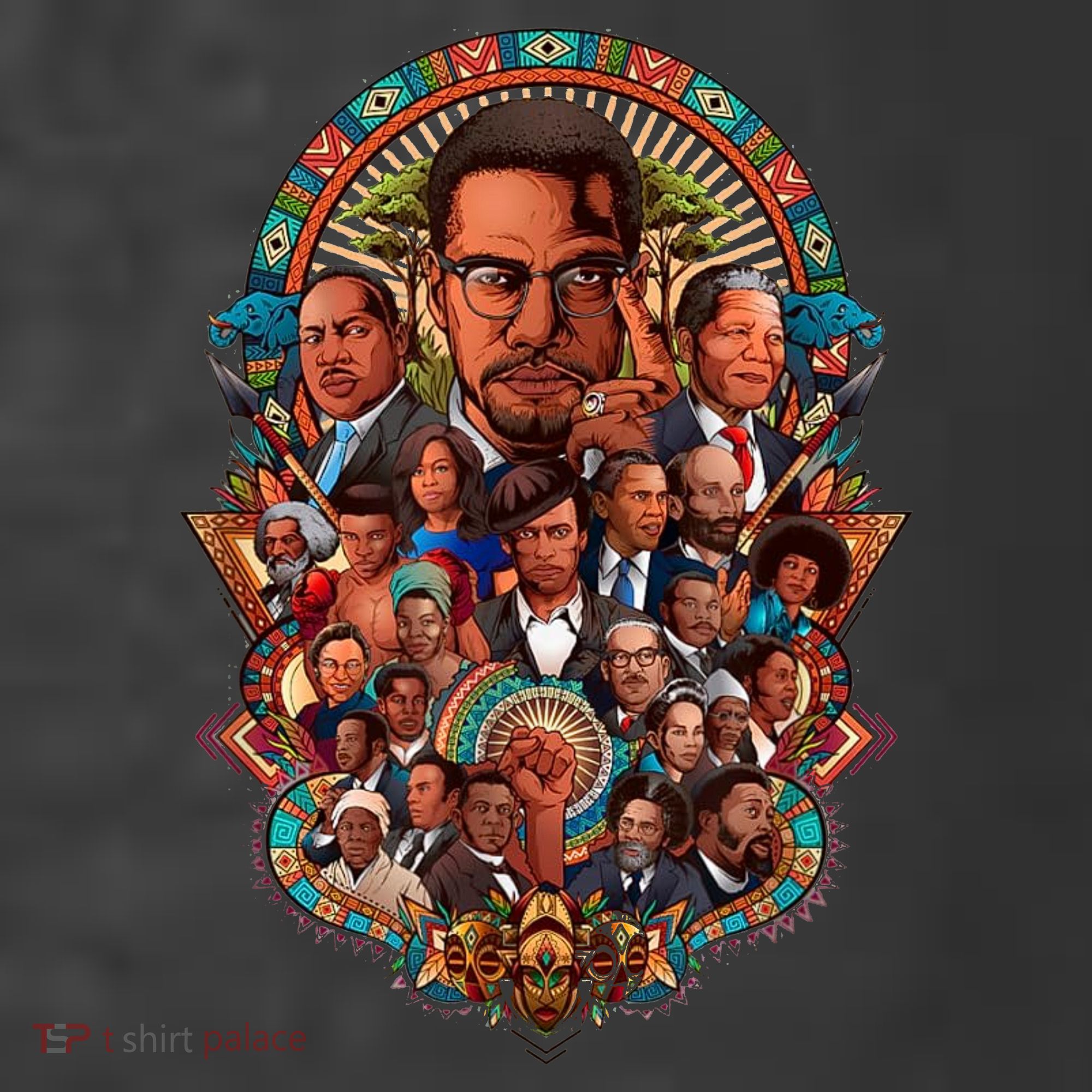 Black History Leaders Collage Inspirational African American T-Shirt