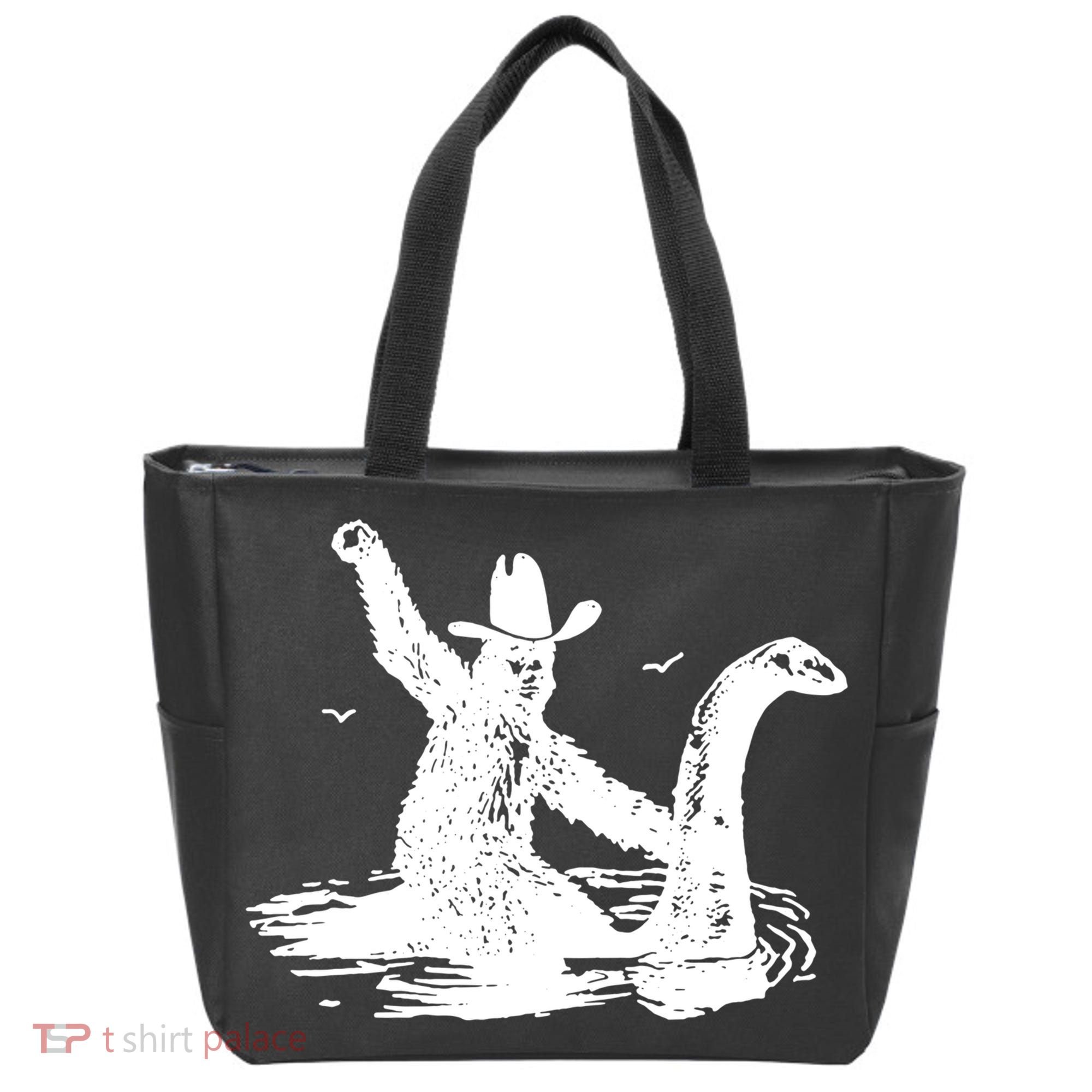 Bigfoot Hilarious Loch Ness Monster Tote Bag