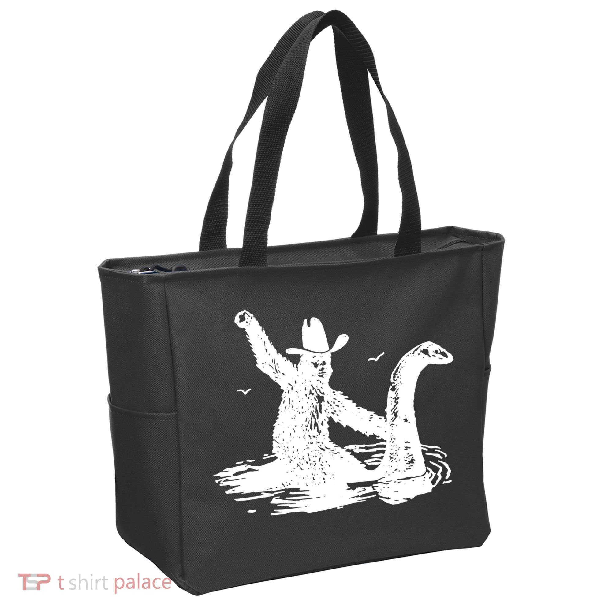 Bigfoot Hilarious Loch Ness Monster Tote Bag