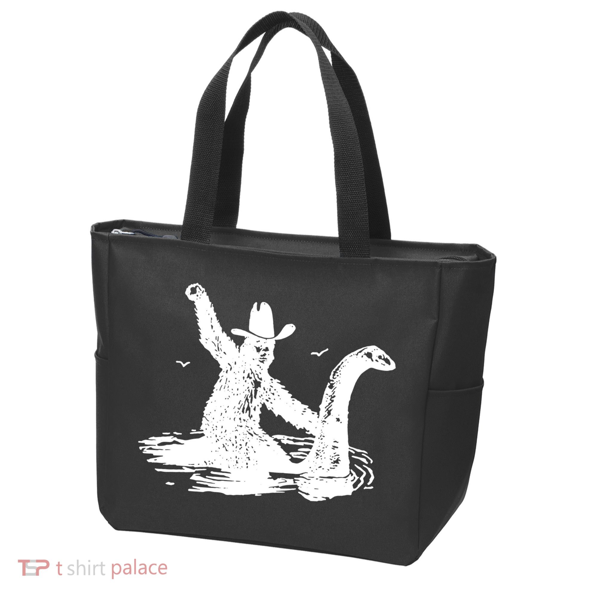 Bigfoot Hilarious Loch Ness Monster Tote Bag