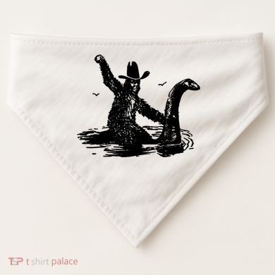Bigfoot Hilarious Loch Ness Monster USA-Made Doggie Bandana