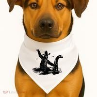 Bigfoot Hilarious Loch Ness Monster USA-Made Doggie Bandana thumb 1