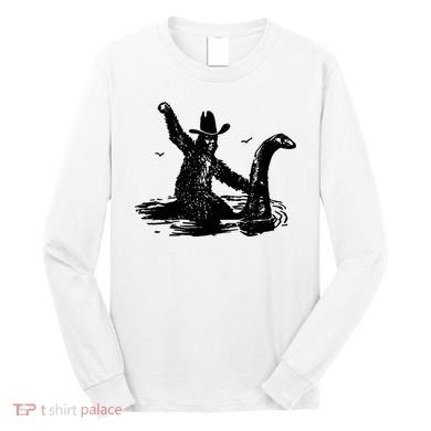 Bigfoot Hilarious Loch Ness Monster Long Sleeve Shirt