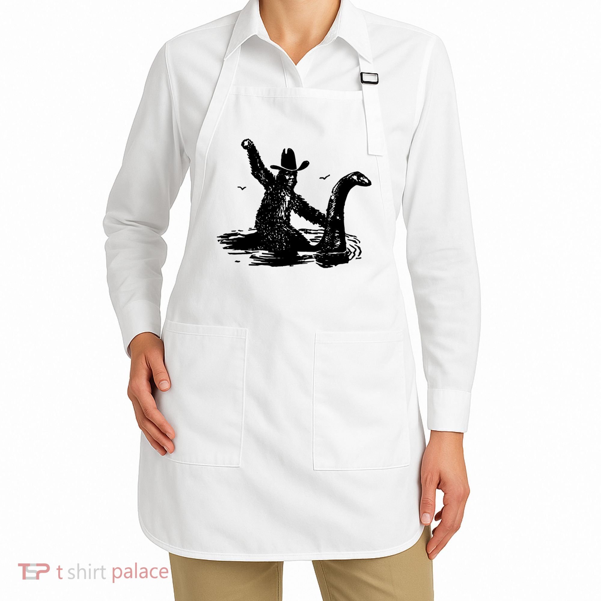 Bigfoot Hilarious Loch Ness Monster Apron