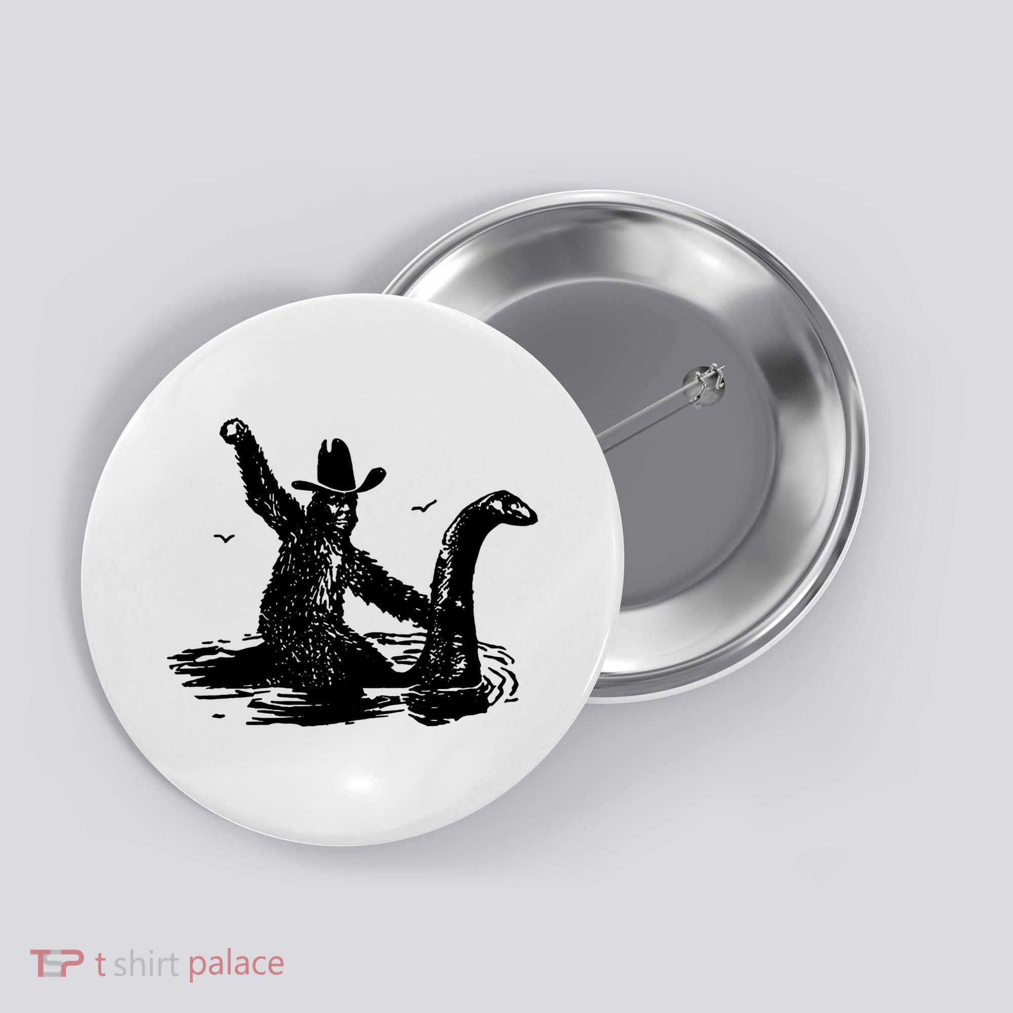 Bigfoot Hilarious Loch Ness Monster Button